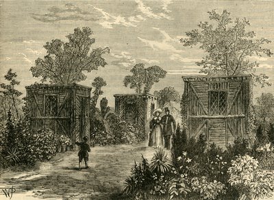Az Állatkert bejárata 1840-ben, c1876. alkotó: Unbekannt