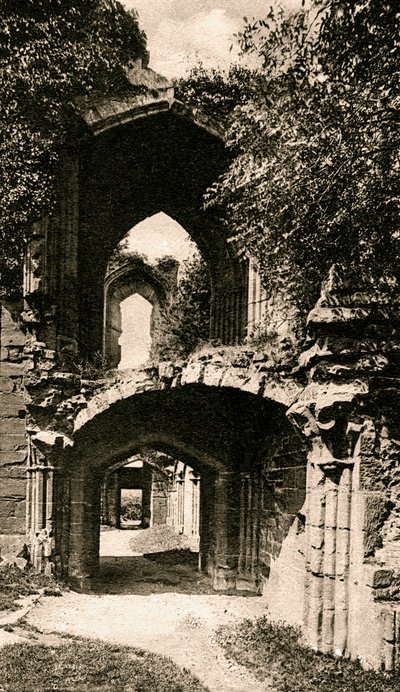 Bejárat a bankettterembe, Kenilworth kastély, Warwickshire, XX. század eleje alkotó: Unbekannt
