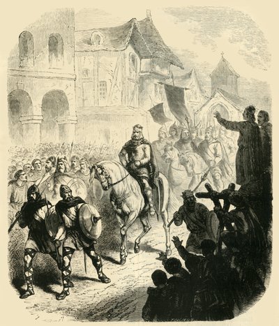 Martel Károly belépése Párizsba, a szaracénok legyőzése után, i.sz. 732, 1890. alkotó: Unbekannt