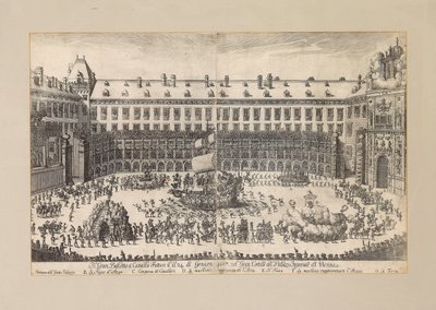 Lovasbalett a bécsi Hofburg udvarán ..., 1667. alkotó: Unbekannt