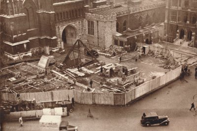 A Westminster Abbey melléképületének felállítása VI. György király koronázása előtt, 1937 alkotó: Unbekannt
