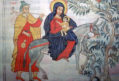 Etióp illusztráció az Egyiptomba menekülésről, 1664 alkotó: Unbekannt