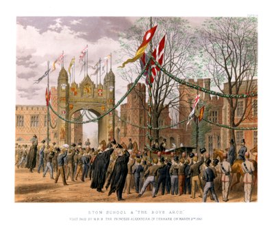 Eton School & The Boys Arch, XIX. század alkotó: Unbekannt