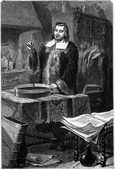 Evangelista Torricelli olasz fizikus, a higanybarométer feltalálója, 1643 1873 alkotó: Unbekannt