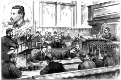 John F Egan vizsgálata a birminghami rendőrségen, a dinamittelk, 1884 alkotó: Unbekannt