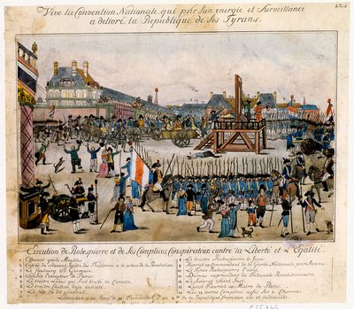 Robespierre és társai kivégzése, 1794 alkotó: Unbekannt