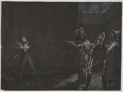 dEnghien herceg kivégzése, 1804. március 21., c. 1870. alkotó: Unbekannt