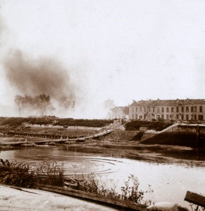 Robbanás, Nieuwpoort, Flandria, Belgium, c1914-c1918 alkotó: Unbekannt