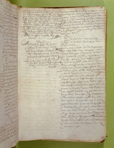 Kivonat a Conciergerie feljegyzéseiből Brinvilliers marquise kivégzése és elégetése miatti halálraítéltségéről, 1673. április (toll és tinta papíron) alkotó: Unbekannt