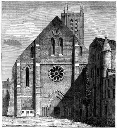 A Sainte-Geneviève-i apátság ősi templomának homlokzata, Párizs, Franciaország, 1849 alkotó: Unbekannt