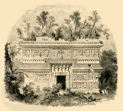 A jukatáni szülőpalota homlokzata, 1890. alkotó: Unbekannt