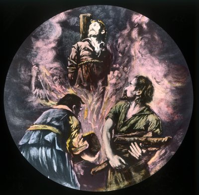 Hűséges máglyán égetve, 1910. alkotó: Unbekannt