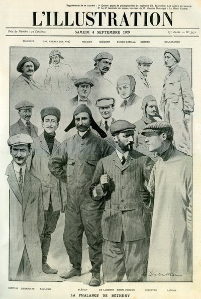 Híres repülők, a LIllustration borítója, 1909. szeptember 4 alkotó: Unbekannt