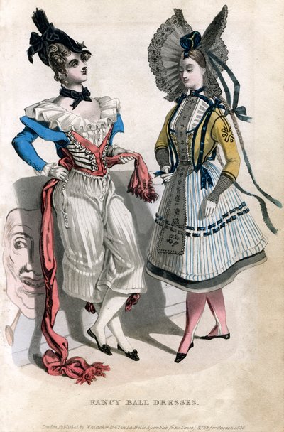 Divatos báli ruhák, 1830 alkotó: Unbekannt
