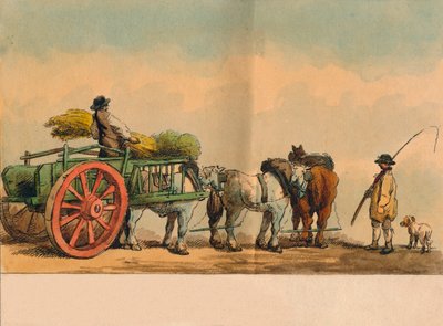 Mezőgazdasági munkások és szekér, 1797. alkotó: Unbekannt
