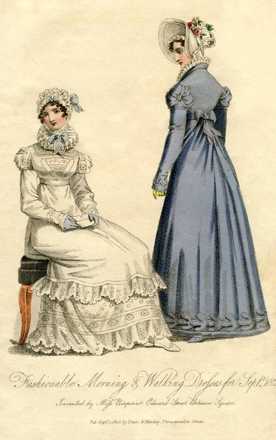 Divatos reggeli és sétáló ruhák 1823 szeptemberéből alkotó: Unbekannt