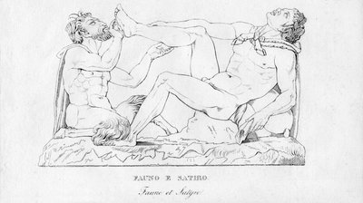 Fauno E Satiro Faun és Satyr, 1850 alkotó: Unbekannt