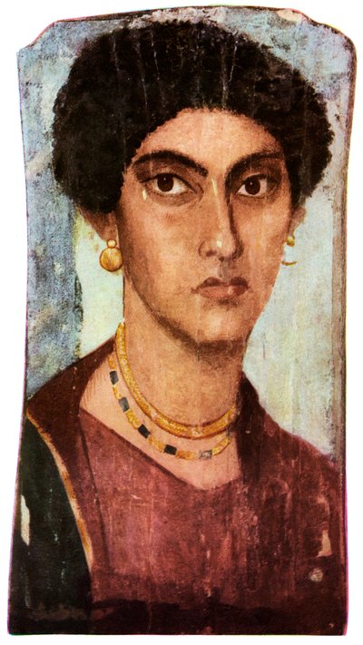 Fayum portré, ókori egyiptomi, római kor, i.sz. 200 körül, 1956. alkotó: Unbekannt