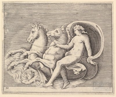 Női akt két csikóhalral, megjelent kb. 1599-1622. alkotó: Unbekannt