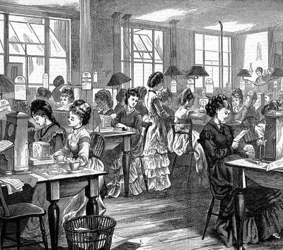 Női távírómunkások, 1871 alkotó: Unbekannt