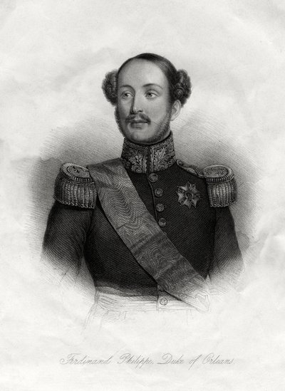Ferdinand-Philippe 1810-1842, Franciaország királyi hercege, XIX alkotó: Unbekannt