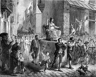 Az értelem fesztiválja, Párizs, 1793 1882-1884 alkotó: Unbekannt