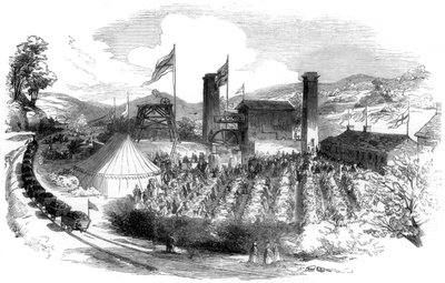 Ünnep a szén megnyerésének ünnepe a Taff Vale vasút Rhondda ágánál, 1851 alkotó: Unbekannt