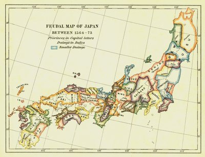 Japán feudális térképe 1564-73, 1903 között. alkotó: Unbekannt