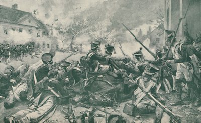 Harc Essling utcáin, 1809, 1896. alkotó: Unbekannt