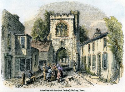 Tűzharang kapu és kijárási tilalom, Barking, Essex, 1845 alkotó: Unbekannt