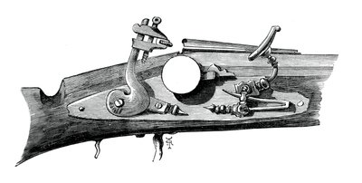 Firelock vagy snapphance a Haddon Hallból, Derbyshire, c1620, c1880 alkotó: Unbekannt
