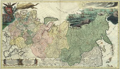 Az Orosz Birodalom első általános térképe, 1745 alkotó: Unbekannt