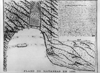 Matanzas első rajzai, 1680, 1920-as évek alkotó: Unbekannt