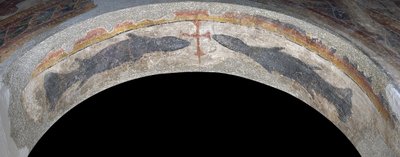 Santa Maria de Taüll keresztjét szegélyező hal alkotó: Unbekannt