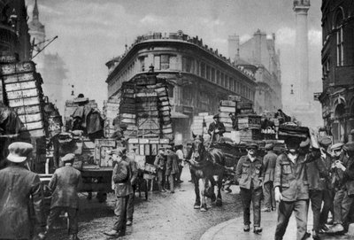 Halhordók a londoni Billingsgate-ben, 1926-1927 alkotó: Unbekannt