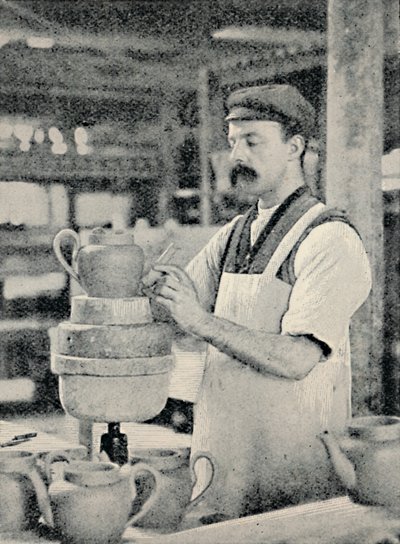 Kiöntő rögzítése teáskannán, c1917 alkotó: Unbekannt