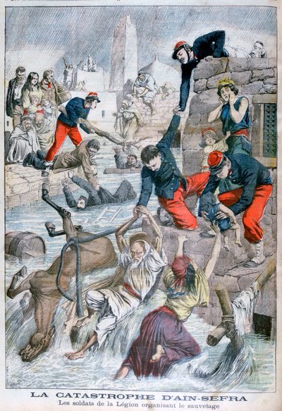 Villámárvíz Ain Sefrában, Algériában, 1904 alkotó: Unbekannt