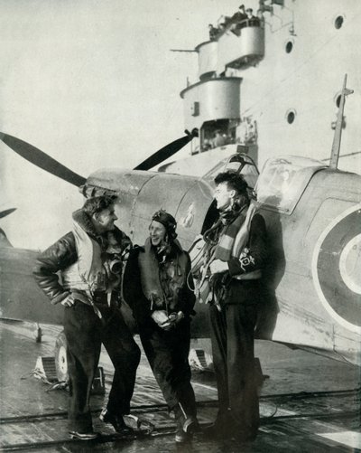A Flotta Air Arm pilótái, 1943. alkotó: Unbekannt