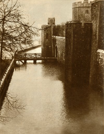 Árvíz a londoni Tower árkában, 1928, 1935. alkotó: Unbekannt