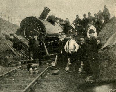 Árvíz kontra vasúti motor – Összeomlás St. Erth közelében, 1901. alkotó: Unbekannt