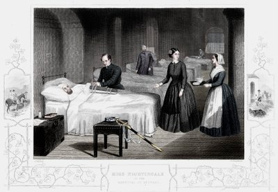 Florence Nightingale a scutari kórházban, 1860 alkotó: Unbekannt