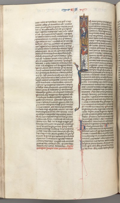 Fol. 174v, Ezra, történetíró kezdeti I, Cyrus irányítja a Templom építését, kb. 1275-1300. alkotó: Unbekannt
