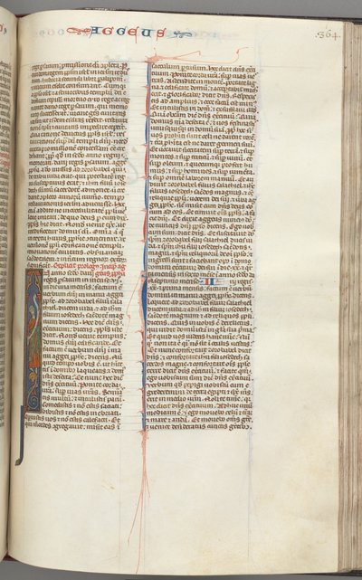 Fol. 364r, Haggai, historikus kezdetű I, Haggai tekercssel hibriden, c. 1275-1300. alkotó: Unbekannt