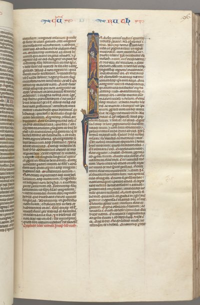 Fol. 96r, Ruth, Historiated Initial I Elimilech és Naomi., c. 1275-1300. alkotó: Unbekannt