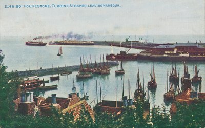 Folkestone: Turbine Steamer Leaving Harbour, 19. század vége – 20. század eleje alkotó: Unbekannt