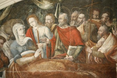 Fontevrault (Fontevraud) apátsági káptalani festmény : Thomas Pot festette Mary halálát (részlet) 1563 körül, Fontevraud, Franciaország alkotó: Unbekannt