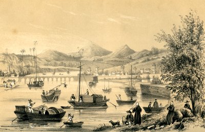 Foo Choo Foo, egyike annak az öt kikötőnek, amelyet a késői brit kereskedelem előtt megnyílt 1847. alkotó: Unbekannt