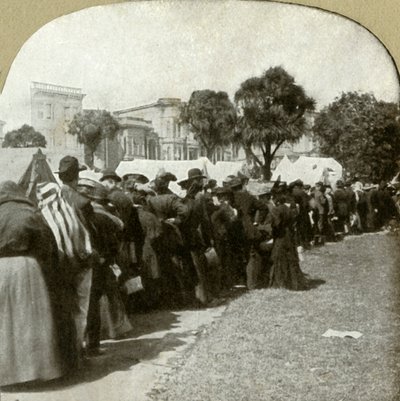 Kenyérsor kialakítása a Jefferson Square-en, 1906. alkotó: Unbekannt