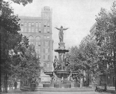 Fountain Square, Cincinnati, Ohio, USA, 1900. alkotó: Unbekannt