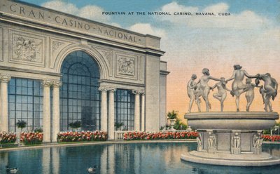 Brunnen im National Casino, Havanna, Kuba, ca. 1910 von Unbekannt